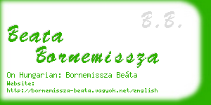 beata bornemissza business card